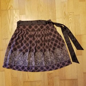 Brownie Bee Tartan Chiffon Skirt